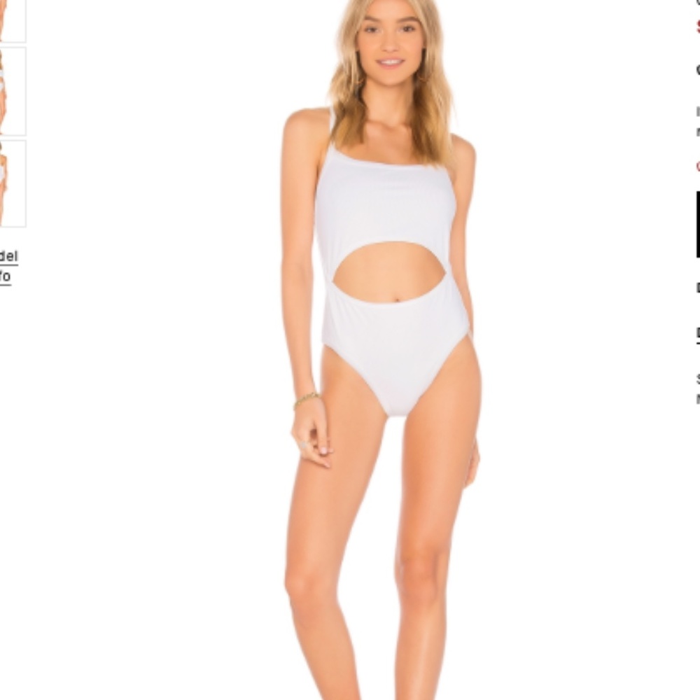 CHLOE ROSE Carnation Cut Out One Piece In White - Picture 5 of 7